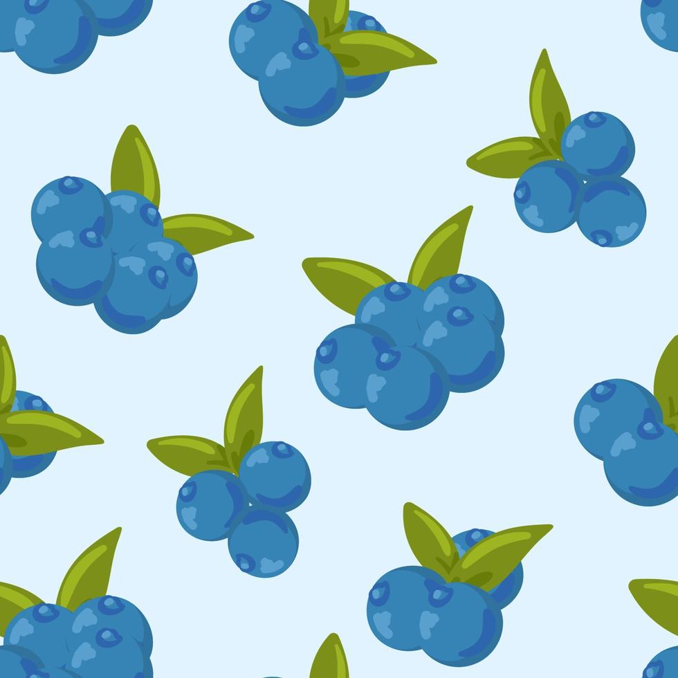 modèle sans couture de vecteur de bleuets de fruits.