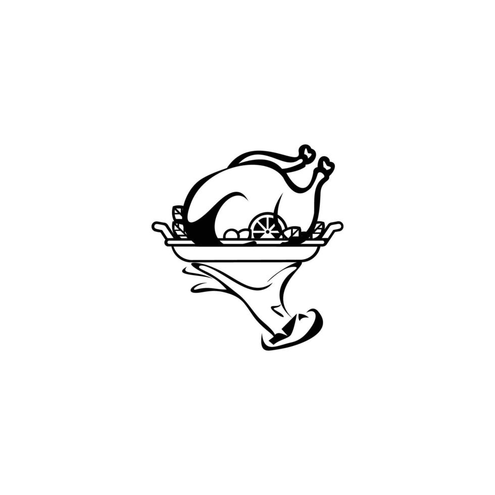 création de logo de poulet épicé chaud, élément de conception pour affiche, emblème, signe, illustration vectorielle vecteur