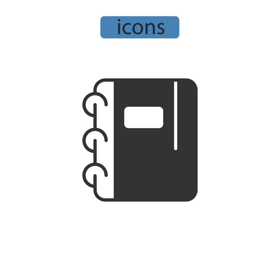 copier les icônes du livre symbole des éléments vectoriels pour le web infographique vecteur