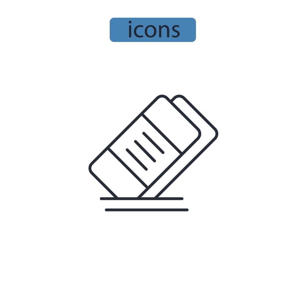 icônes de gomme symboles éléments vectoriels pour le web infographique vecteur