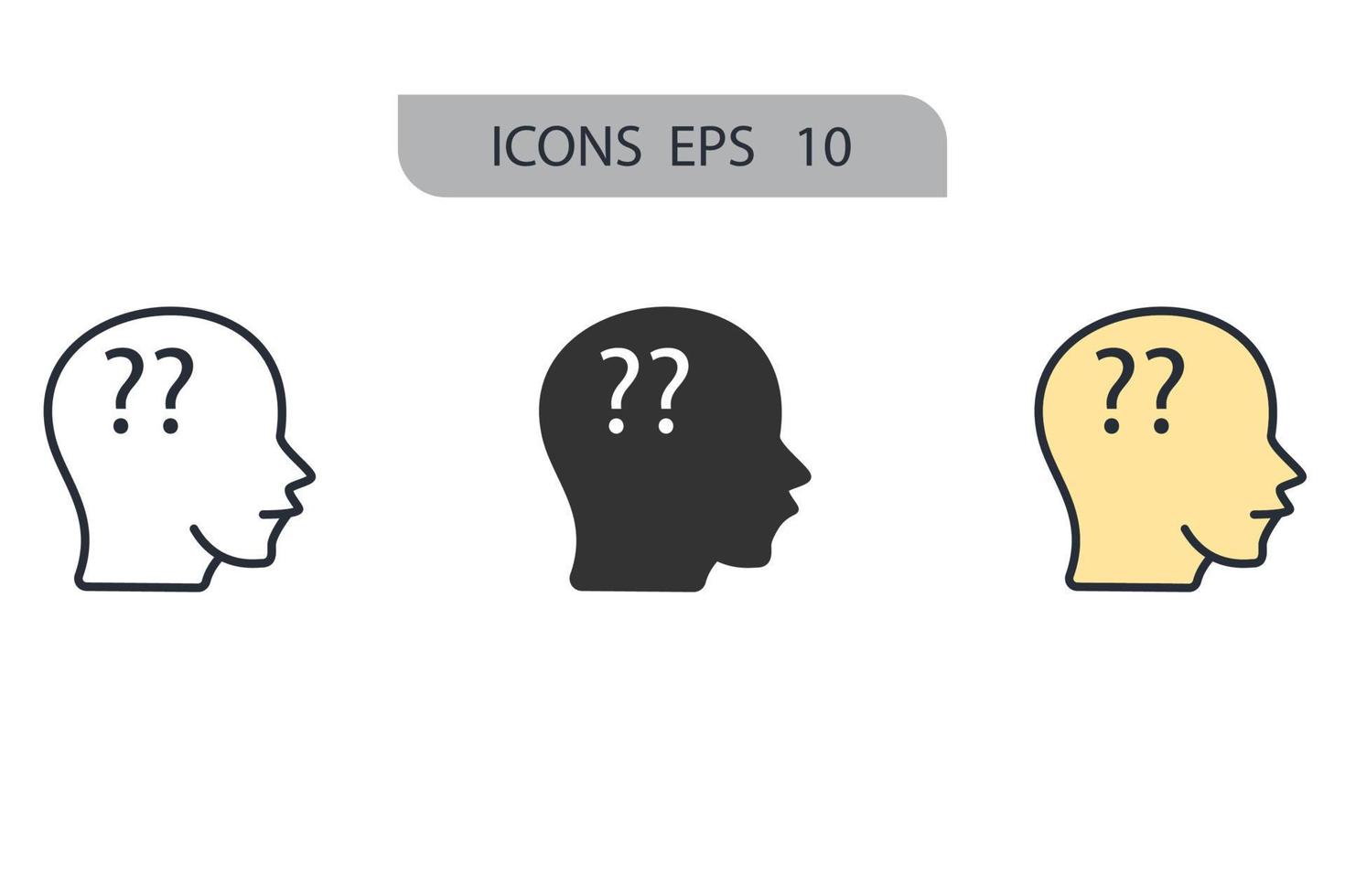icônes de point d'interrogation symboles éléments vectoriels pour le web infographique vecteur
