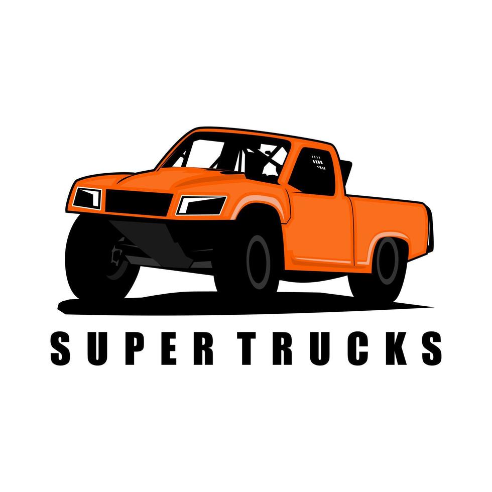 vecteur d'icône de conception de logo de super camions