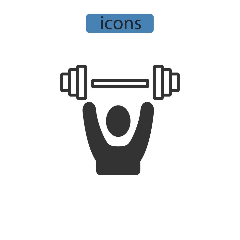 icônes de gym symboles éléments vectoriels pour le web infographique vecteur