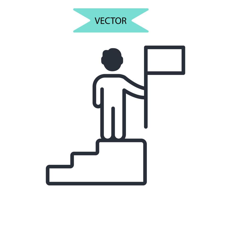 icônes de mission symboles éléments vectoriels pour le web infographique vecteur