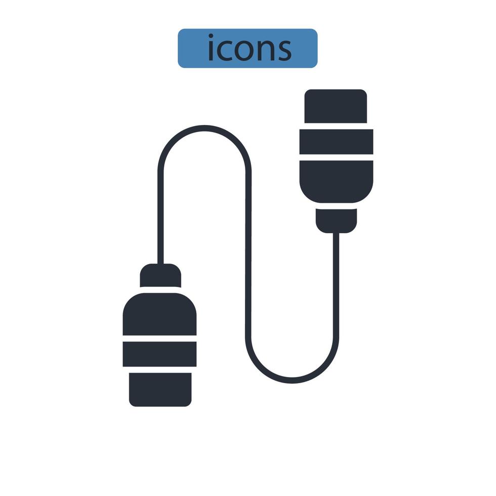 icônes de câble symbole éléments vectoriels pour le web infographique vecteur