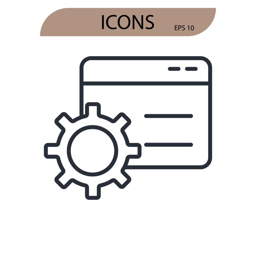 seo icônes symbole éléments vectoriels pour le web infographique vecteur