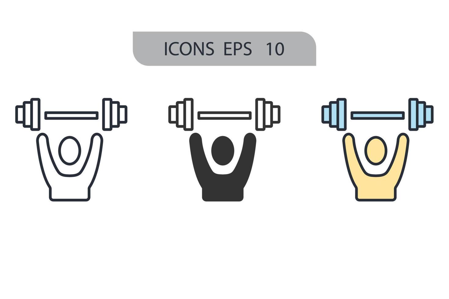 icônes de gym symboles éléments vectoriels pour le web infographique vecteur