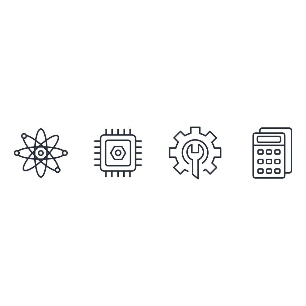 ensemble d'icônes de tige. éléments vectoriels de symboles de pack de tiges pour le web infographique vecteur