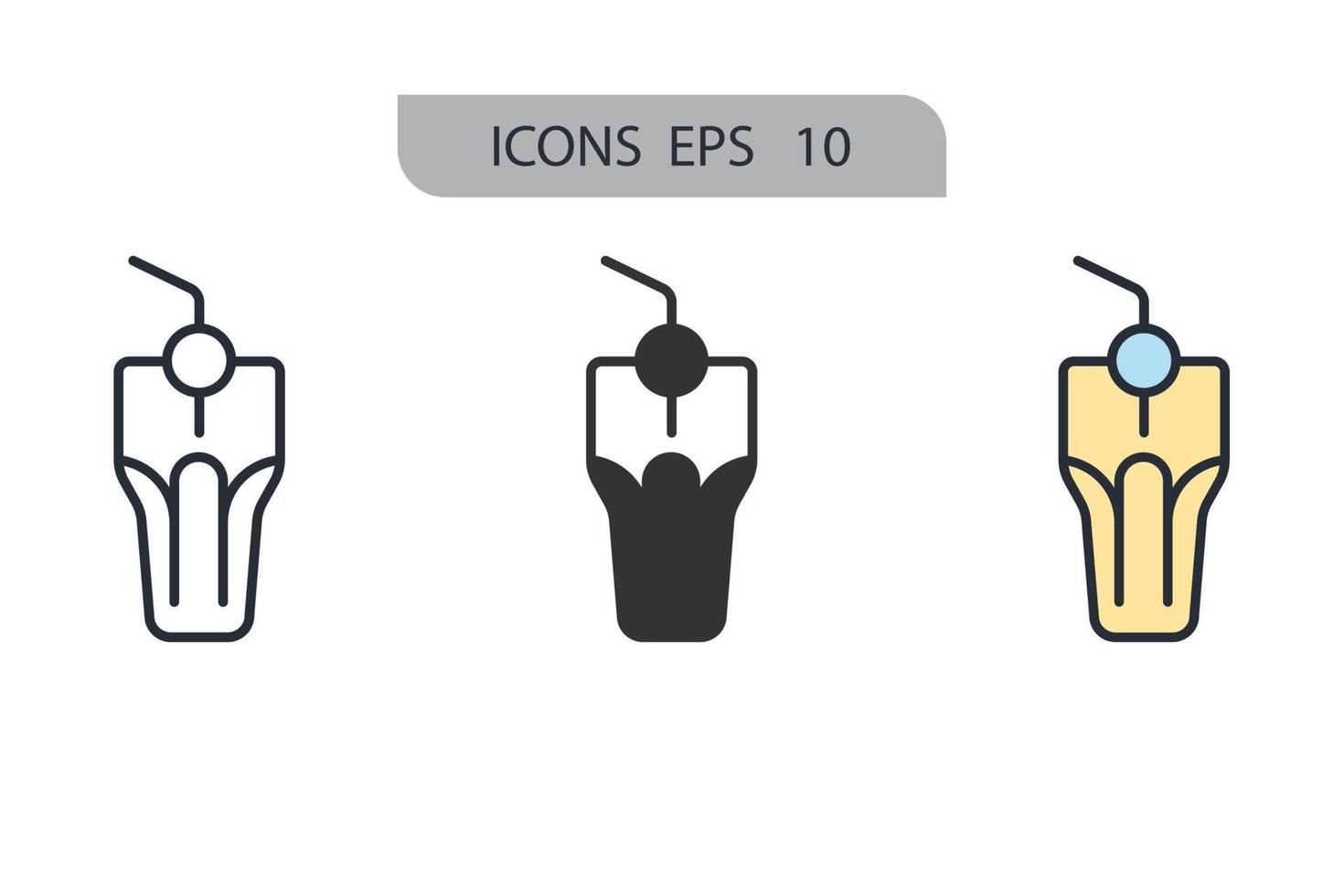 boire des éléments de vecteur de symbole d'icônes pour le web infographique