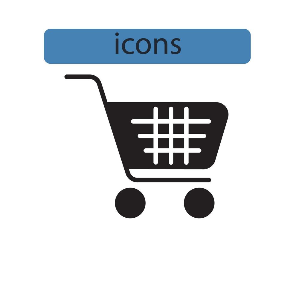 paniers icônes symbole éléments vectoriels pour le web infographique vecteur