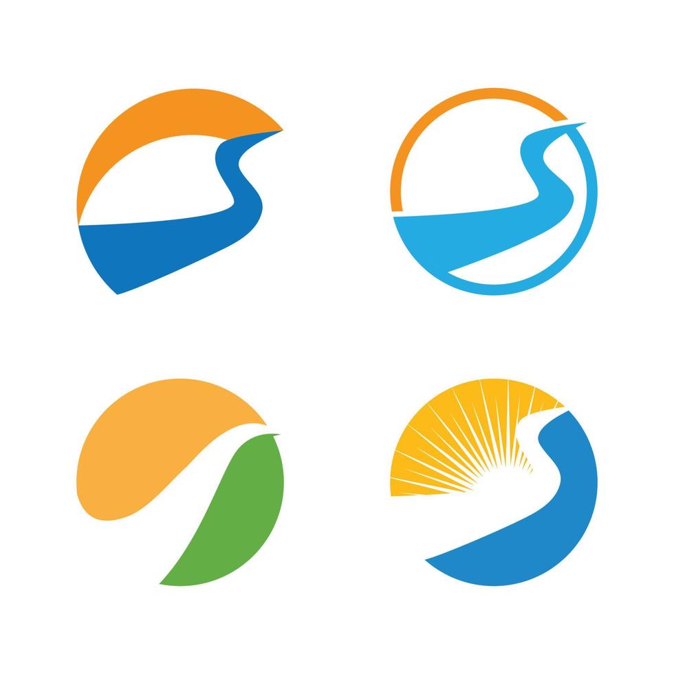 création de logo d & # 39; icône illustration vectorielle rivière vecteur