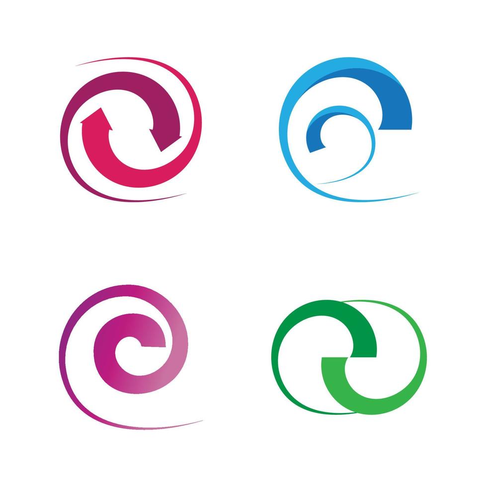 logo de modèle de conception plate de vecteur de cercle