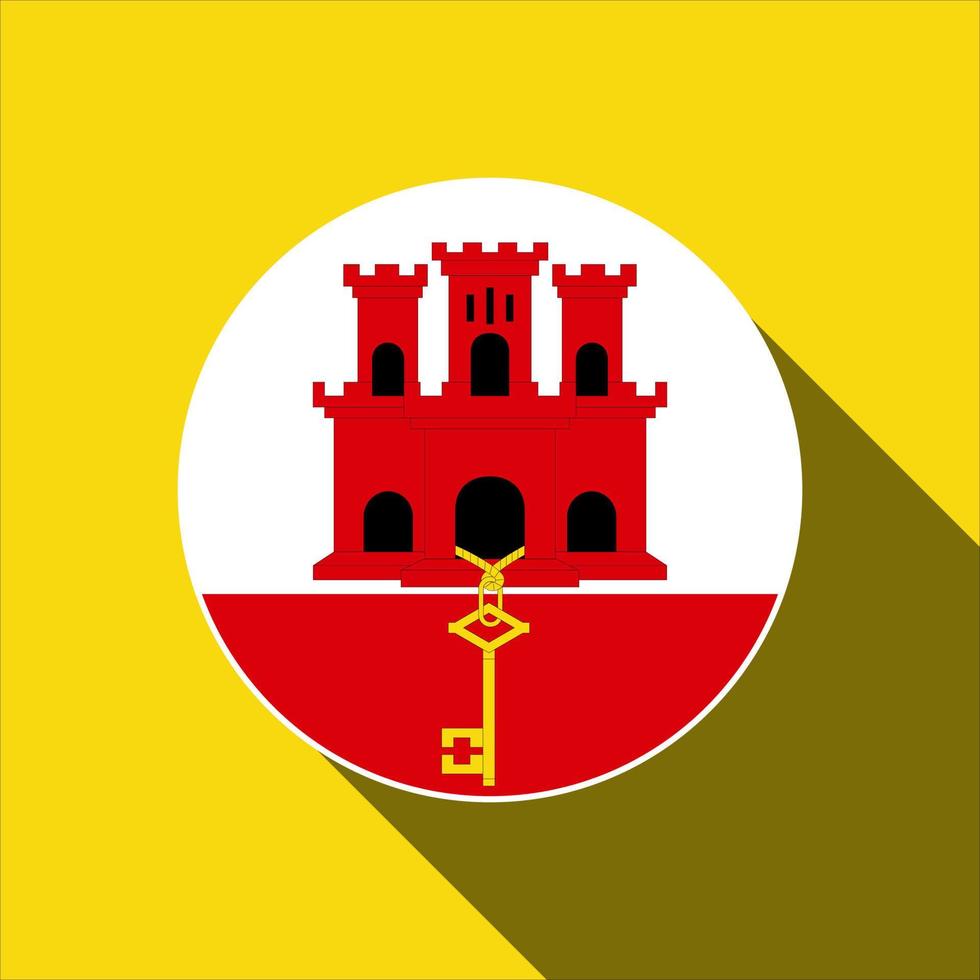 pays gibraltar. drapeau de gibraltar. illustration vectorielle. vecteur