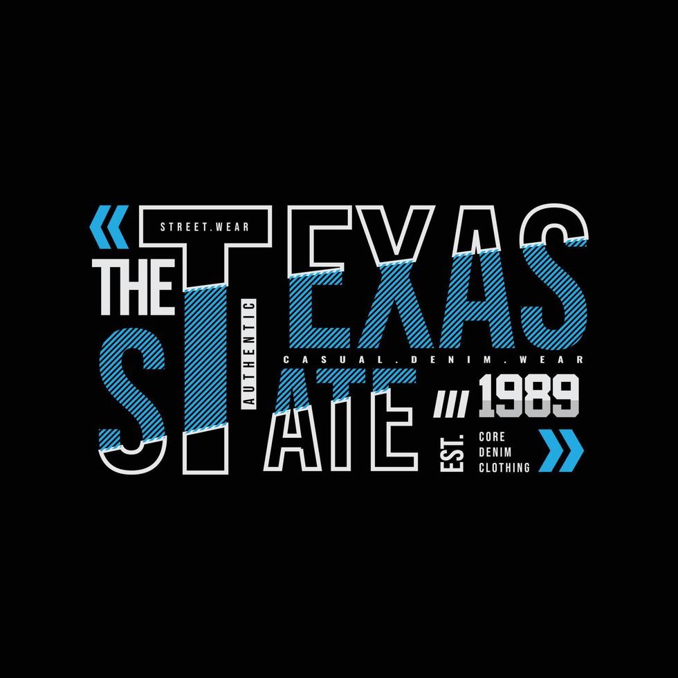 conception de t-shirts et de vêtements texas vecteur