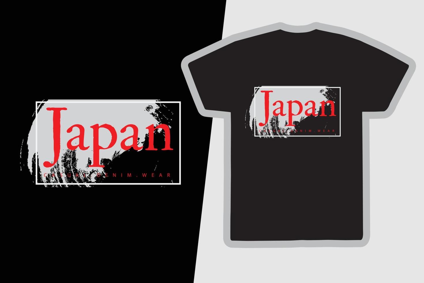 conception de t-shirts et de vêtements au japon tokyo vecteur
