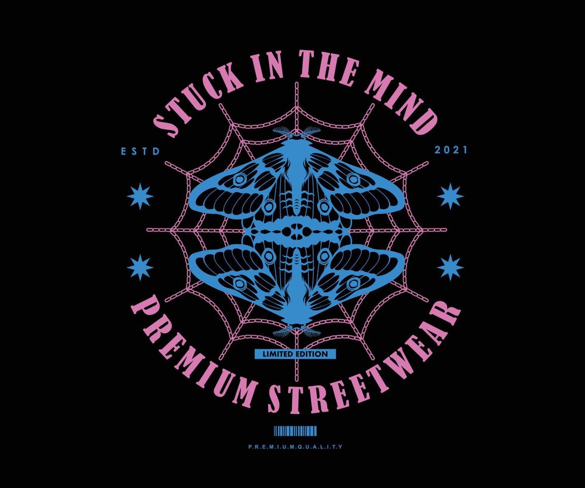 conception graphique esthétique affiche rétro pour t shirt street wear et style urbain vecteur