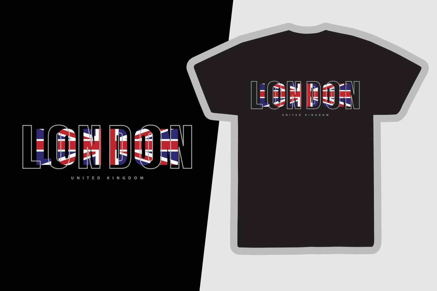 conception de t-shirts et de vêtements londo vecteur