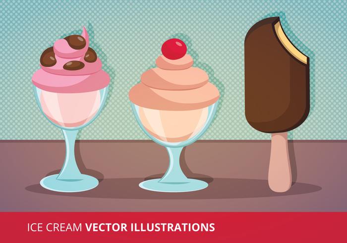 Illustration vectorielle de crème glacée vecteur