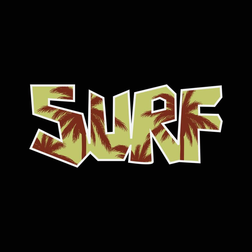 typographie d'illustration de surf. parfait pour la conception de t-shirt vecteur