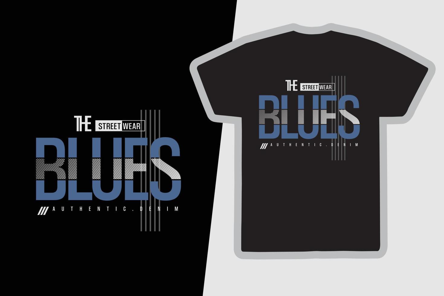 conception de t shirt vecteur typographie blues