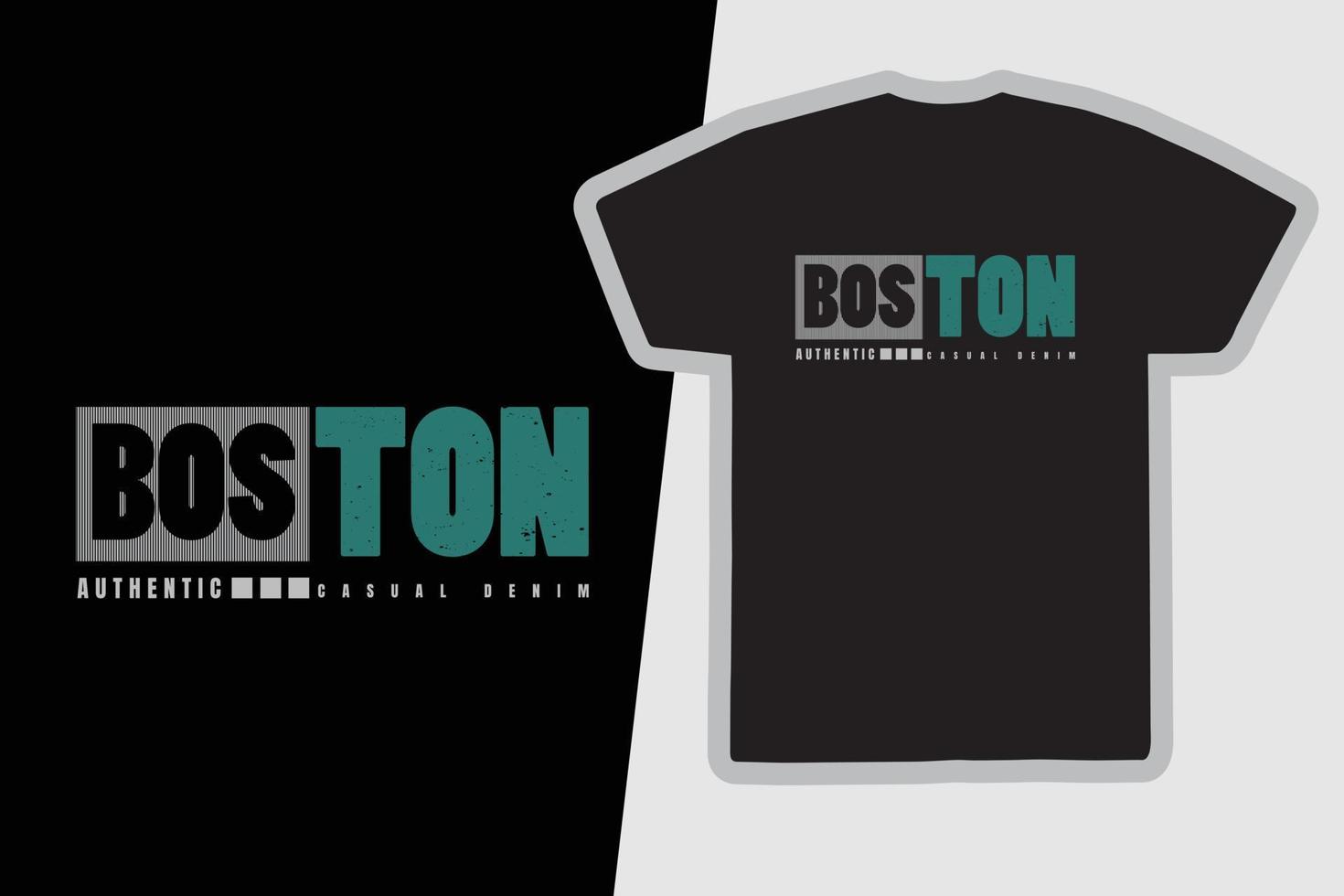conception de t-shirts et de vêtements boston vecteur