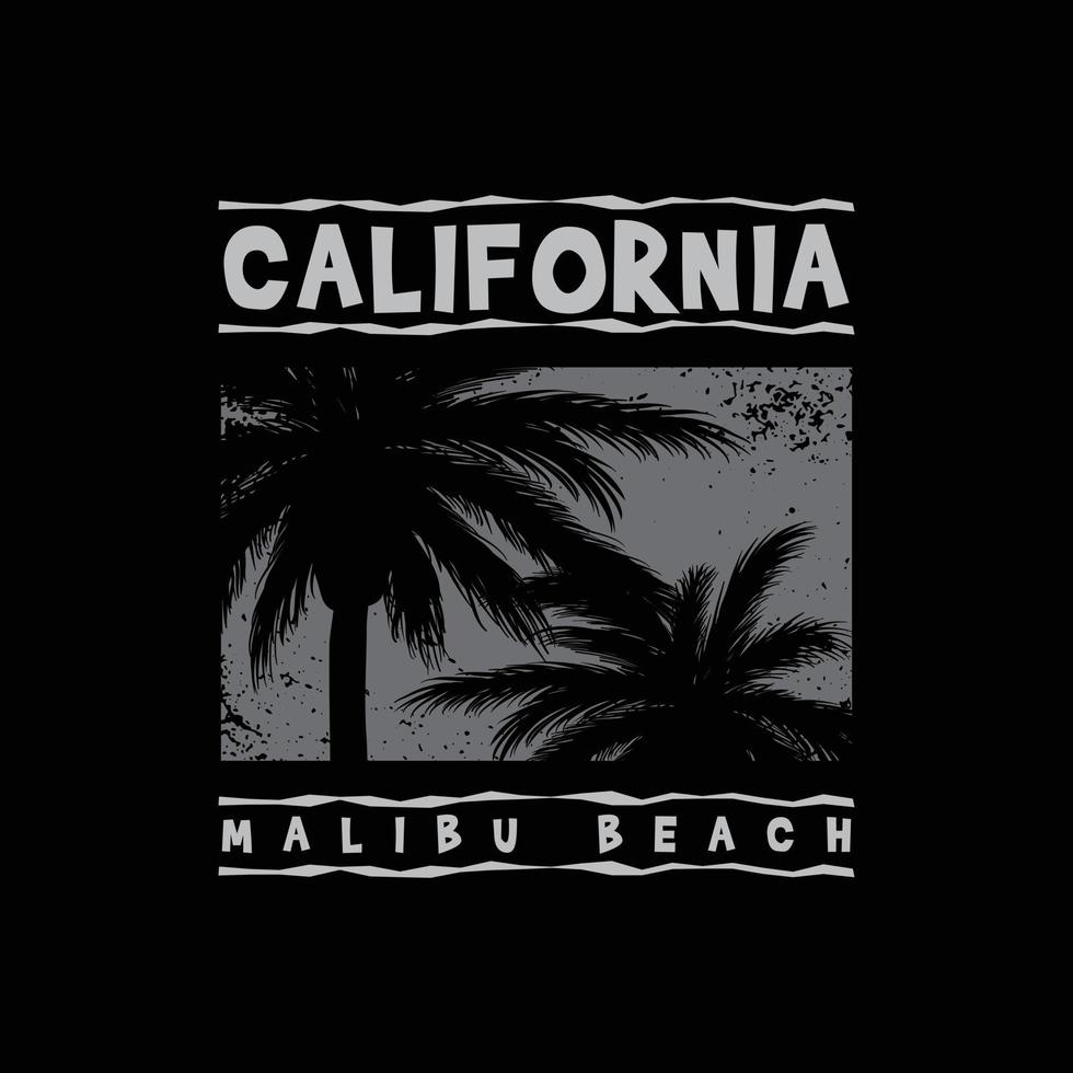 conception de t-shirts et de vêtements californiens vecteur