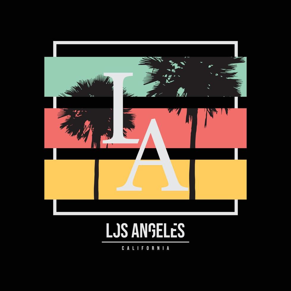 typographie d'illustration de los angeles. parfait pour la conception de t-shirt vecteur