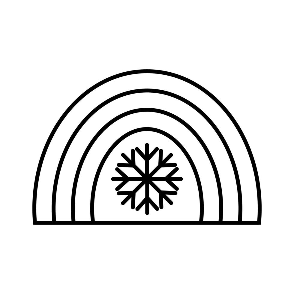 icône de vecteur arc-en-ciel hiver noël