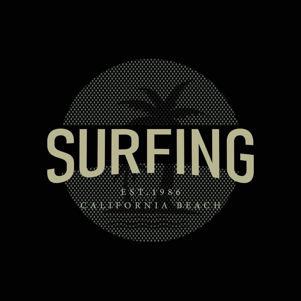 surf illustration typographie. parfait pour la conception de t-shirt vecteur