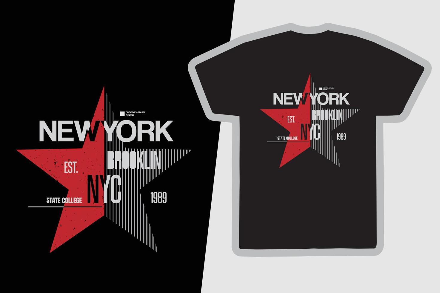 conception de t shirt vecteur typographie new york city