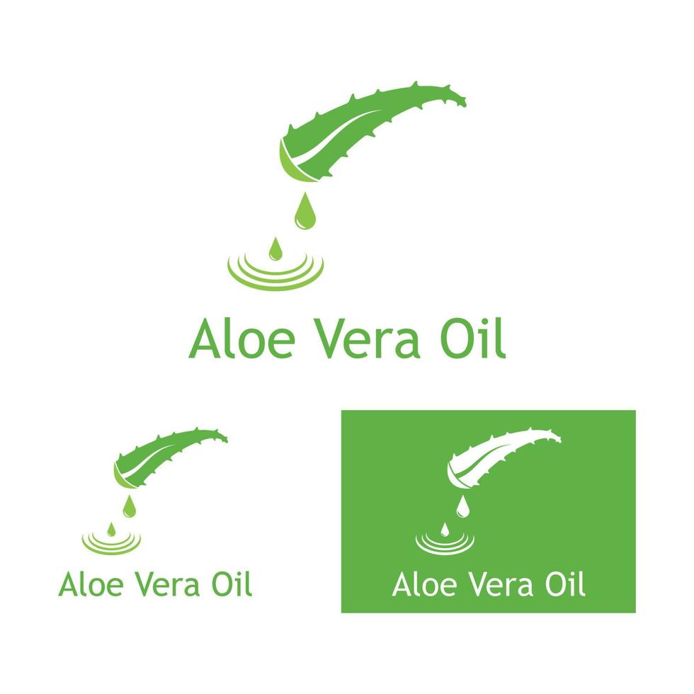 modèle d'illustration vectorielle logo aloe vera vecteur