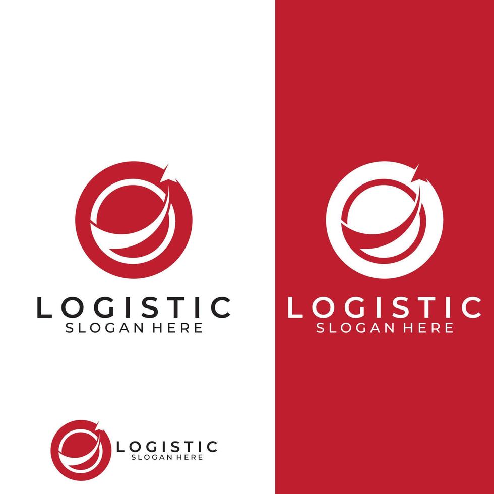 logo vectoriel de la société de logistique, logo d'icône de flèche, logo de livraison numérique rapide. en utilisant une édition vectorielle de logo simple et facile.