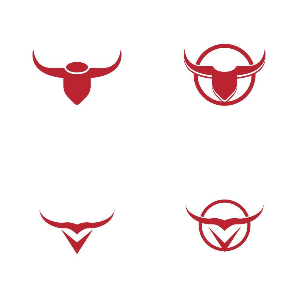 icône de vecteur de modèle de logo de vache