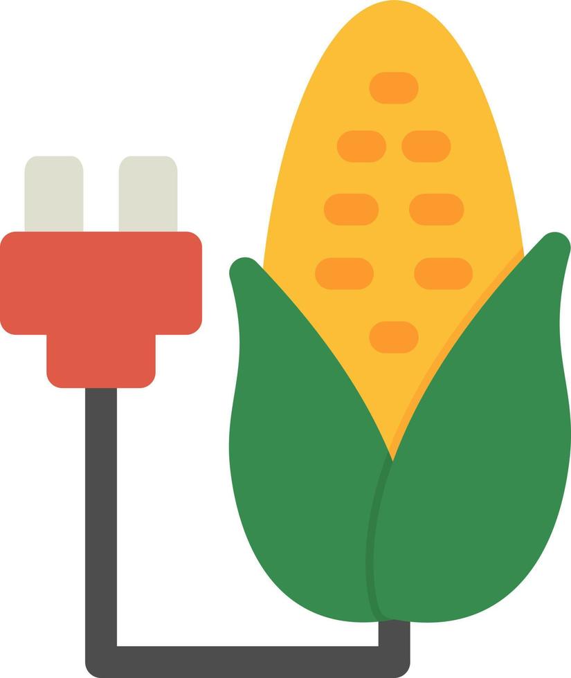 icône plate d'énergie de maïs vecteur