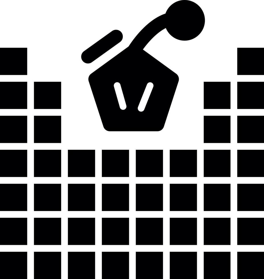 icône de glyphe de table périodique vecteur