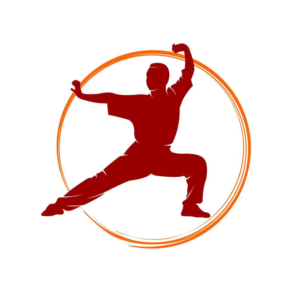 vecteur de logo wushu