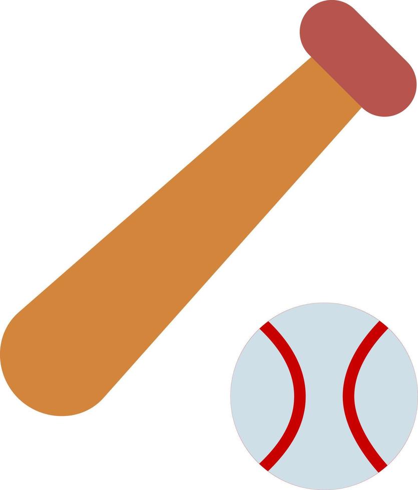 icône plate de base-ball vecteur
