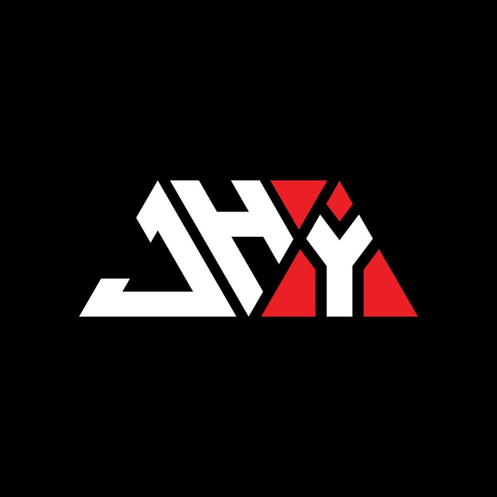 création de logo de lettre triangle jhy avec forme de triangle. monogramme de conception de logo triangle jhy. modèle de logo vectoriel triangle jhy avec couleur rouge. jhy logo triangulaire logo simple, élégant et luxueux. jhy