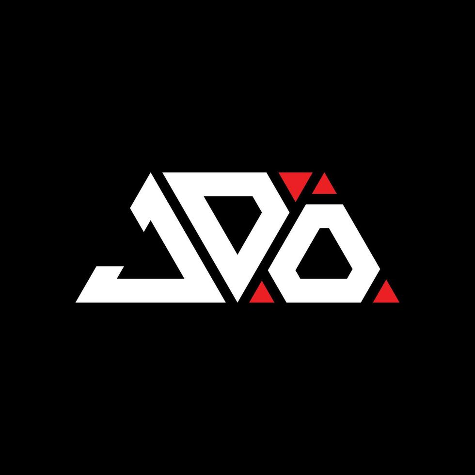 création de logo de lettre triangle jdo avec forme de triangle. monogramme de conception de logo triangle jdo. modèle de logo vectoriel triangle jdo avec couleur rouge. logo triangulaire jdo logo simple, élégant et luxueux. jdo