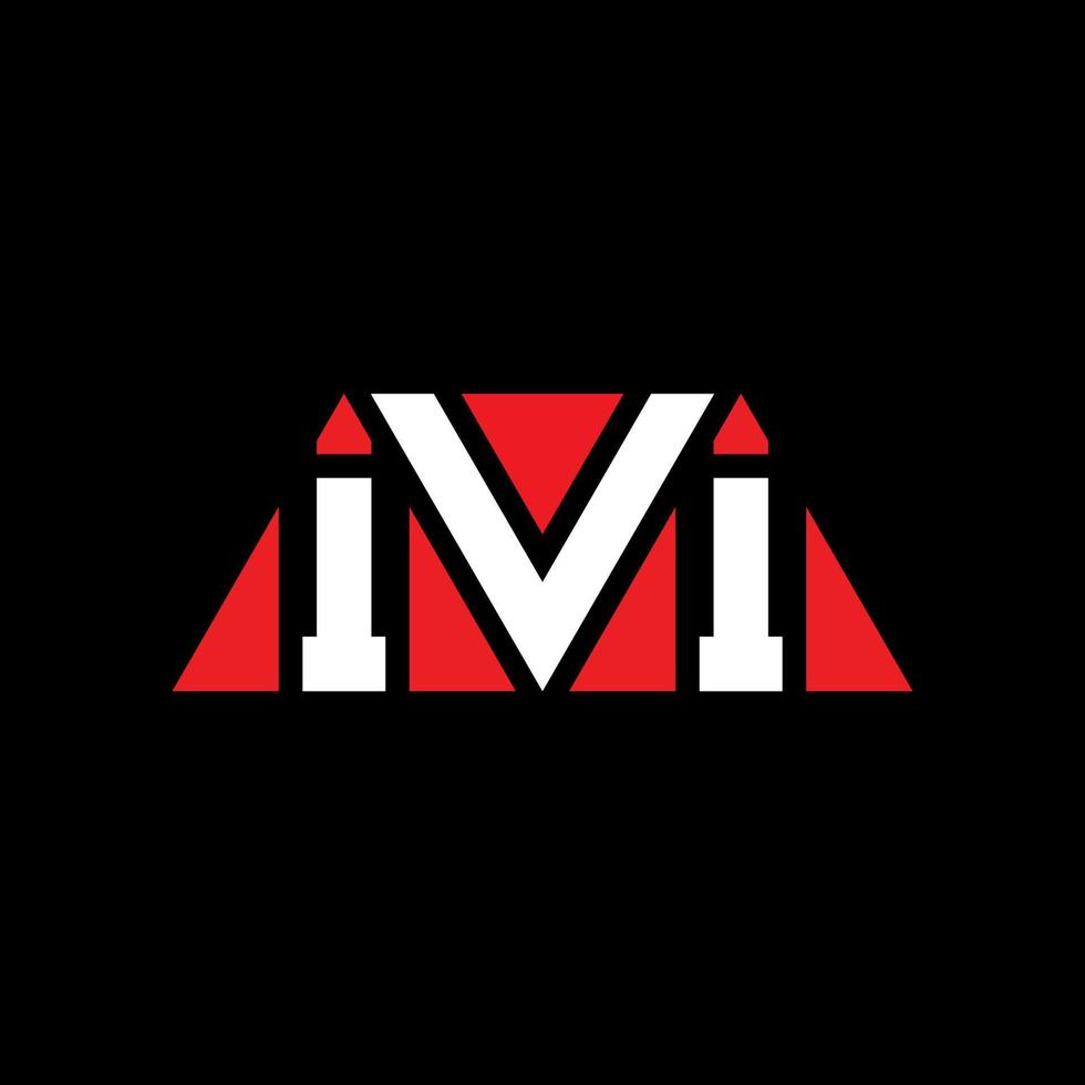 création de logo de lettre triangle ivi avec forme de triangle. monogramme de conception de logo triangle ivi. modèle de logo vectoriel triangle ivi avec couleur rouge. logo triangulaire ivi logo simple, élégant et luxueux. ivi