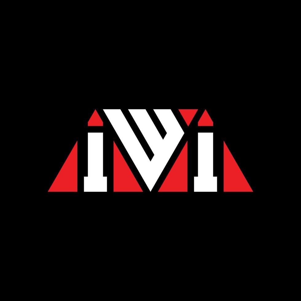 création de logo de lettre triangle iwi avec forme de triangle. monogramme de conception de logo triangle iwi. modèle de logo vectoriel triangle iwi avec couleur rouge. logo triangulaire iwi logo simple, élégant et luxueux. moi
