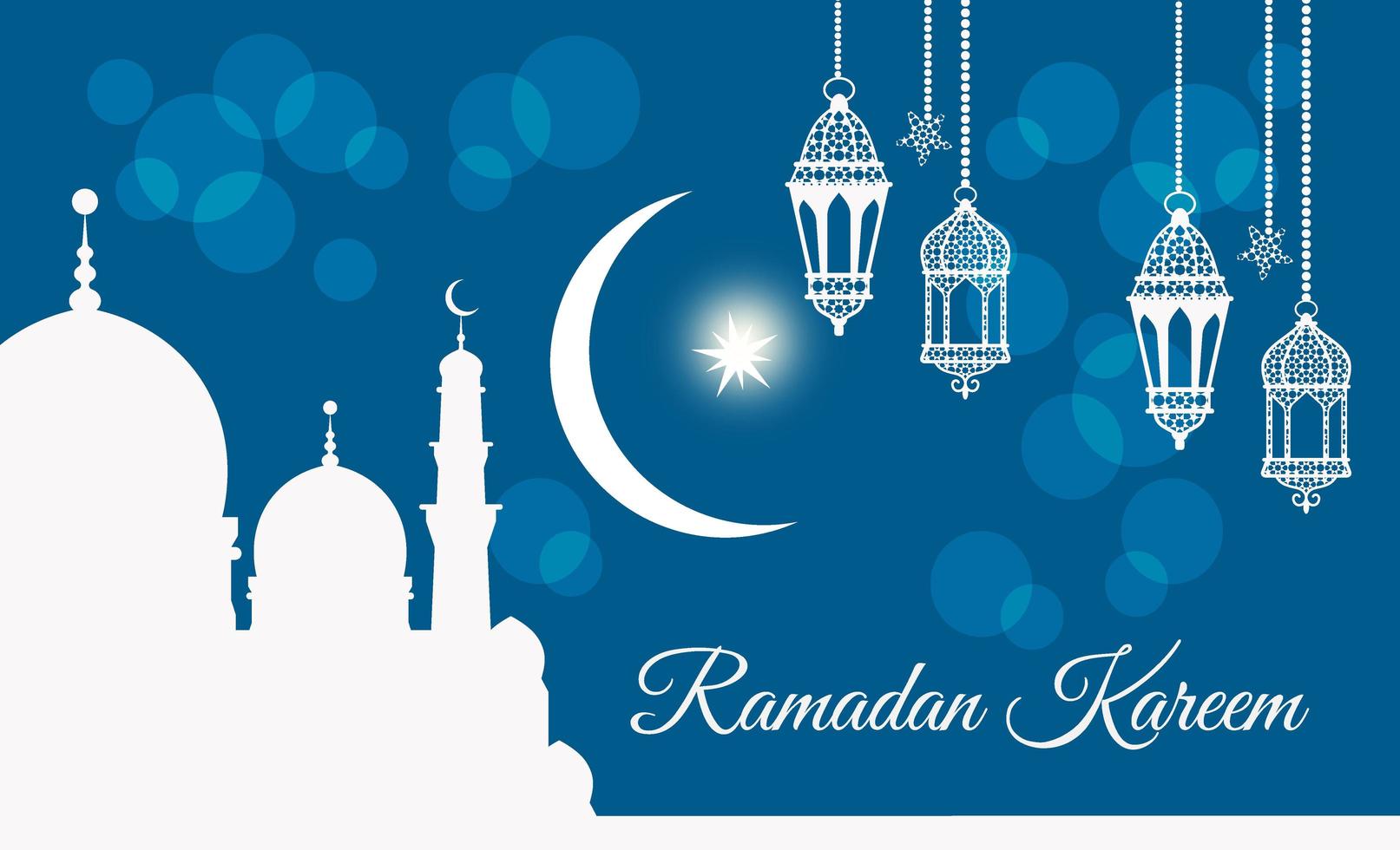 bienvenue ya ramadan kareem vecteur