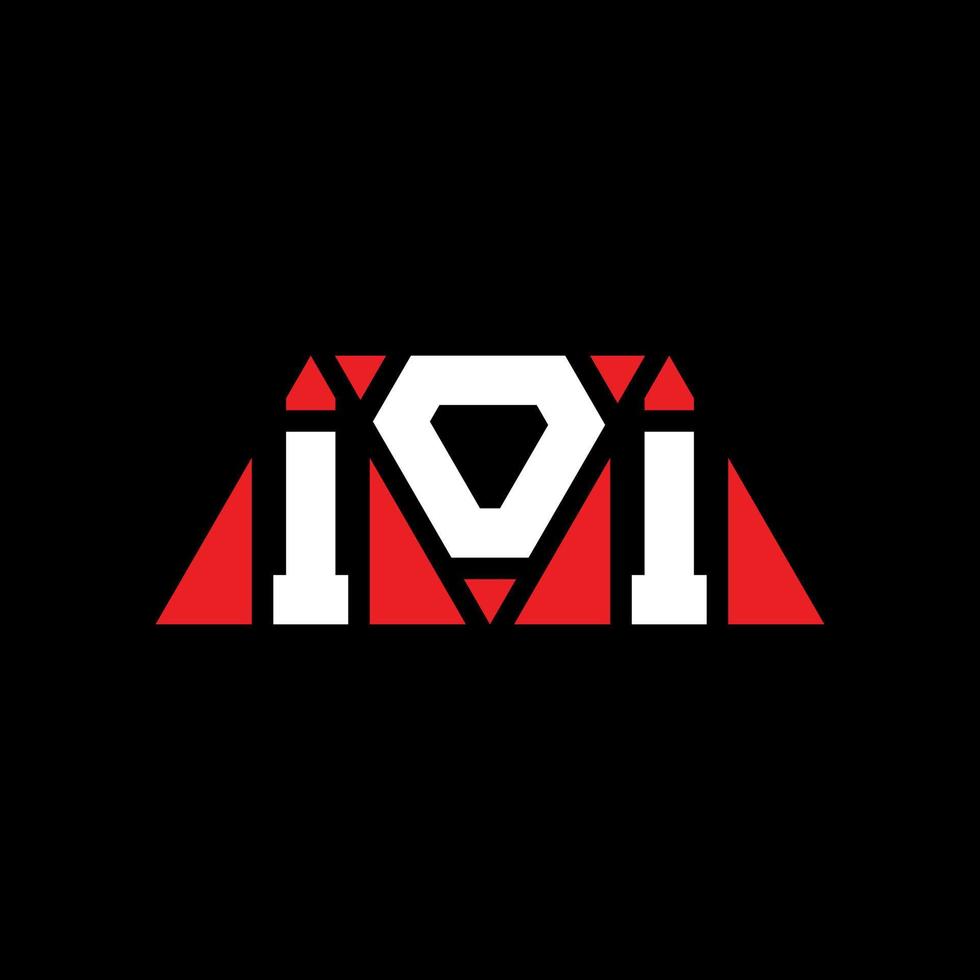 création de logo de lettre triangle ioi avec forme de triangle. monogramme de conception de logo triangle ioi. modèle de logo vectoriel triangle ioi avec couleur rouge. logo triangulaire ioi logo simple, élégant et luxueux. ioi