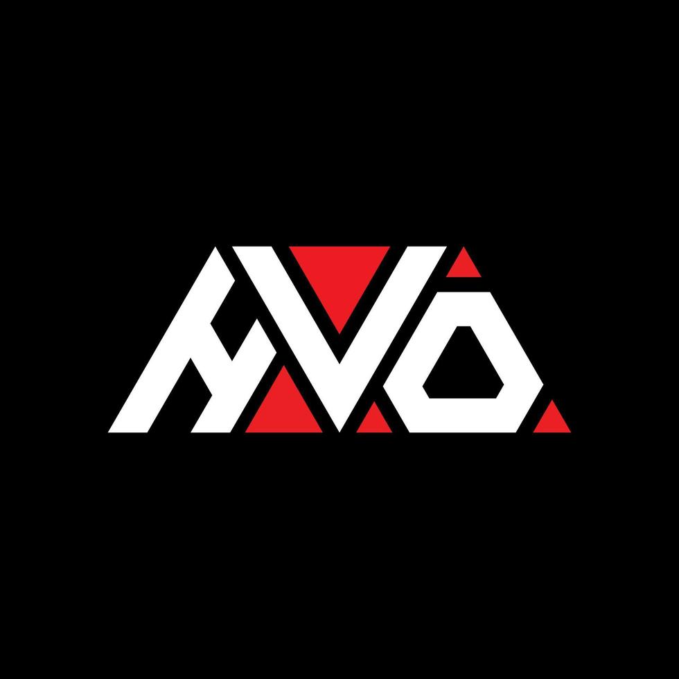 création de logo de lettre triangle hvo avec forme de triangle. monogramme de conception de logo triangle hvo. modèle de logo vectoriel triangle hvo avec couleur rouge. logo triangulaire hvo logo simple, élégant et luxueux. hvo