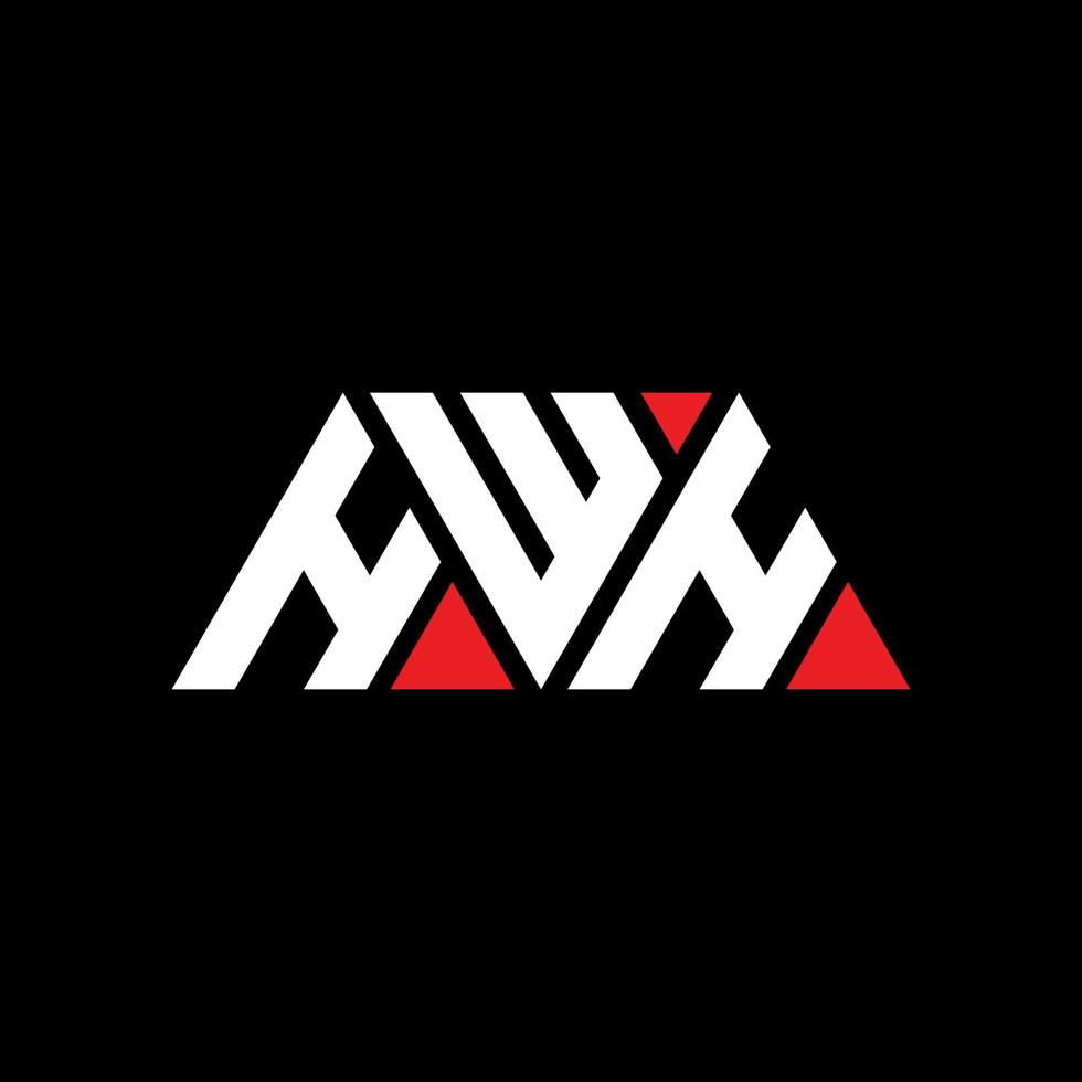 création de logo de lettre triangle hwh avec forme de triangle. monogramme de conception de logo triangle hwh. modèle de logo vectoriel triangle hwh avec couleur rouge. logo triangulaire hwh logo simple, élégant et luxueux. hwh