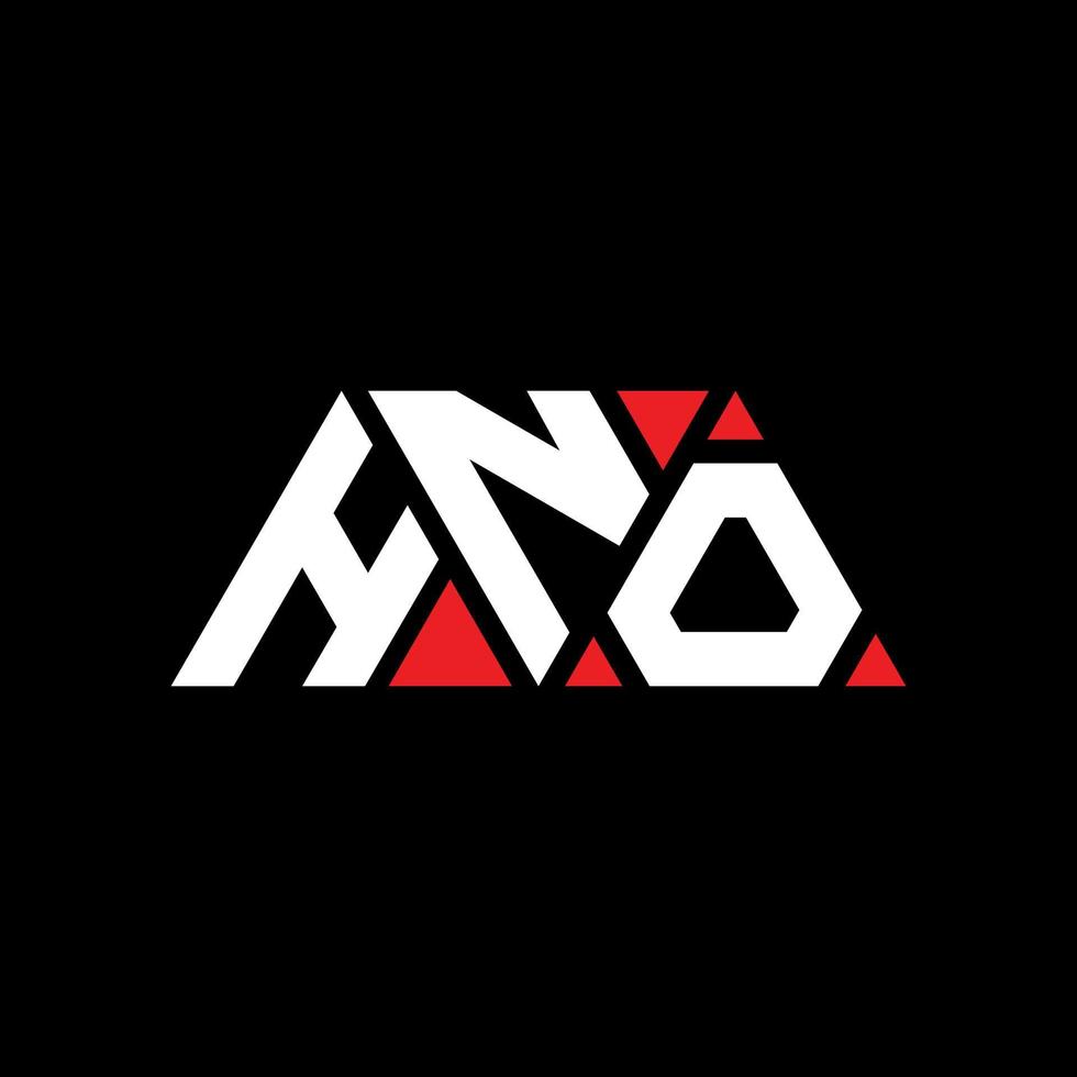 création de logo de lettre de triangle hno avec forme de triangle. monogramme de conception de logo triangle hno. modèle de logo vectoriel triangle hno avec couleur rouge. hno logo triangulaire logo simple, élégant et luxueux. hnon