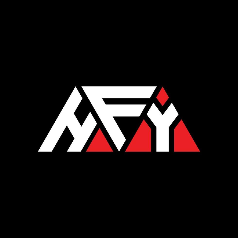 création de logo de lettre triangle hfy avec forme de triangle. monogramme de conception de logo triangle hfy. modèle de logo vectoriel triangle hfy avec couleur rouge. hfy logo triangulaire logo simple, élégant et luxueux. hfy