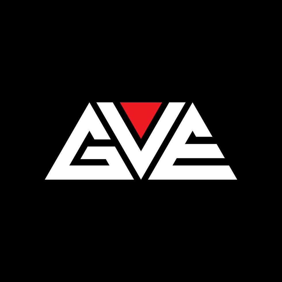 création de logo de lettre triangle gve avec forme de triangle. monogramme de conception de logo triangle gve. modèle de logo vectoriel triangle gve avec couleur rouge. gve logo triangulaire logo simple, élégant et luxueux. donner