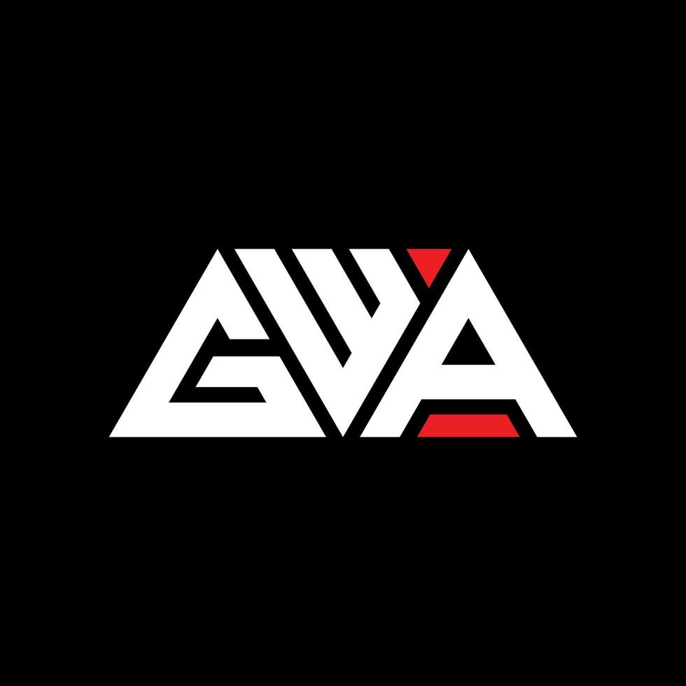 création de logo de lettre de triangle gwa avec forme de triangle. monogramme de conception de logo triangle gwa. modèle de logo vectoriel triangle gwa avec couleur rouge. logo triangulaire gwa logo simple, élégant et luxueux. gwa