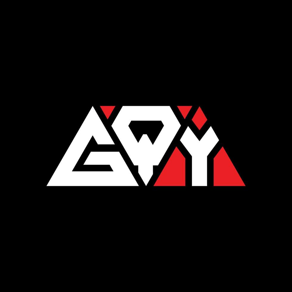 création de logo de lettre triangle gqy avec forme de triangle. monogramme de conception de logo triangle gqy. modèle de logo vectoriel triangle gqy avec couleur rouge. logo triangulaire gqy logo simple, élégant et luxueux. gqy